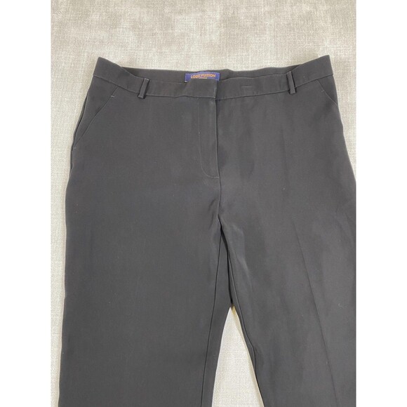 Louis Vuitton Uniforms Pants Mens 48 Black Straight Leg Polyester Dress Trousers - Picture 2 of 14